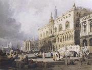 Samuel Prout The Doge s Palace and the Grand Canal,Venice (mk47) oil painting picture wholesale